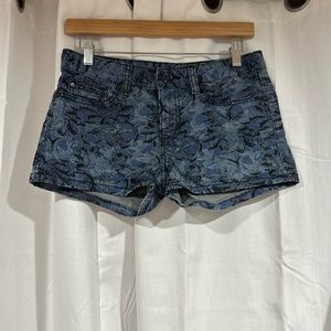 Tory Burch Blue Patterned Women's Shorts
